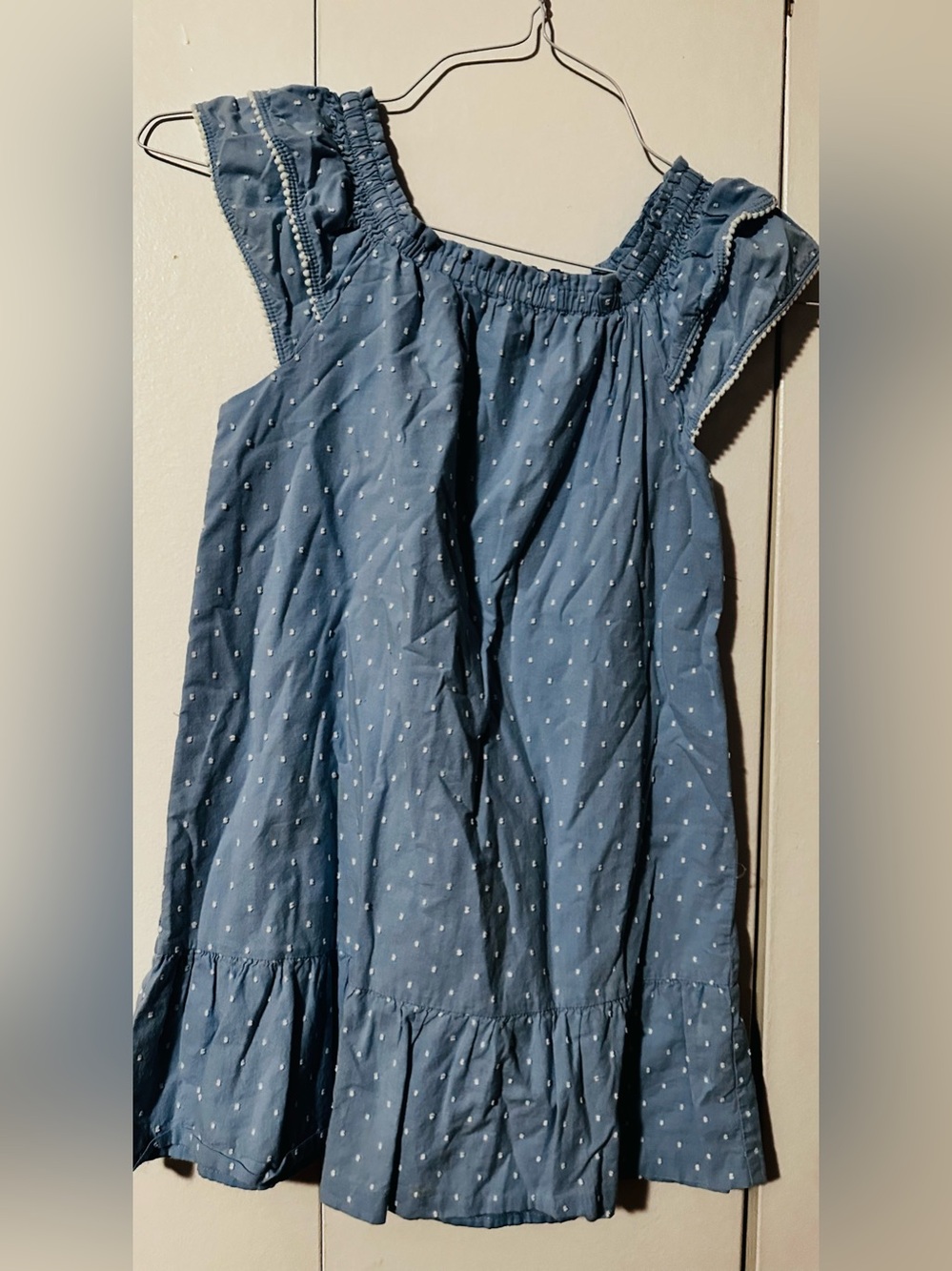 Janie and Jack Blue Ruffle Hem Sundress